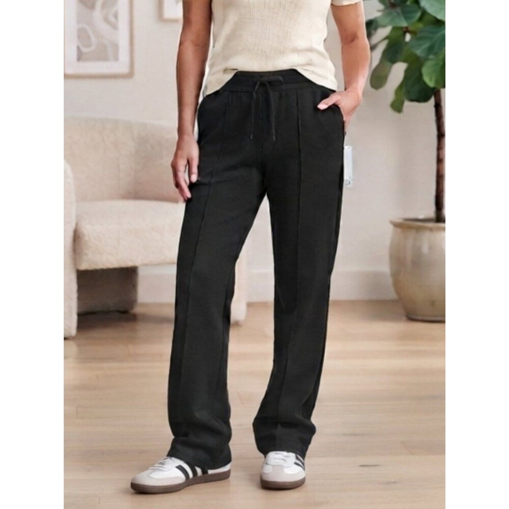 Uniqlo Women Black DRY Sweatpants Joggers Streetwear Thick Heavyweight Size M